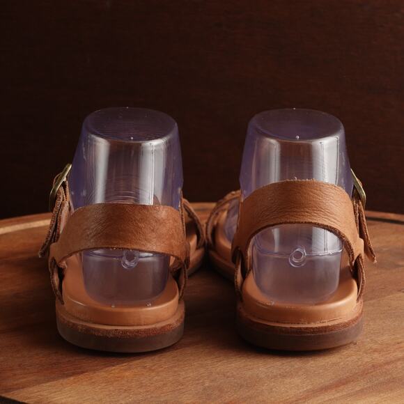 Kork Ease Sandals Womens SZ 7M Brown Yucca Braid Leather Flat Shoes Western Boho - Picture 8 of 14